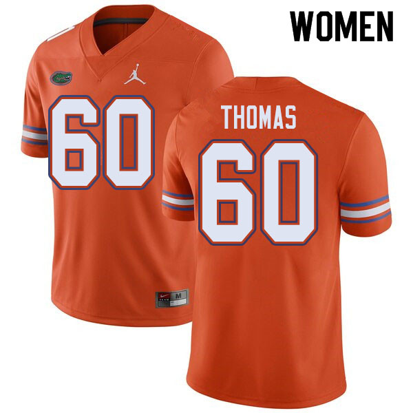 Jordan Brand Women #60 Da'Quan Thomas Florida Gators College Football Jerseys Sale-Orange